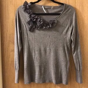 Tahari fringed sweater